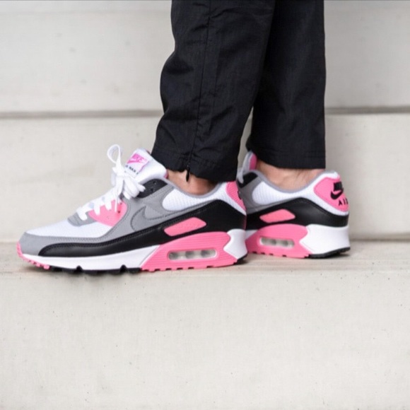 🌸 Nike Air max 90 white grey pink athletic shoes - Picture 5 of 5